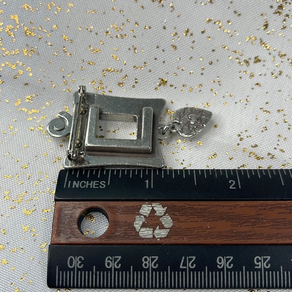 Brighton collectibles silver brooch pin photo frame rare - Picture 2 of 5